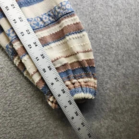 Free People Sweater Womens XS Copenhagen Thermal Waffle Contrasting Sleeves - Picture 14 of 16